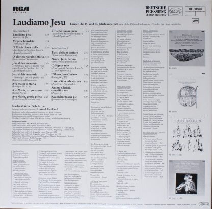 RCA Red Seal RL 30376 - Laudiamo Jesu - Image 2