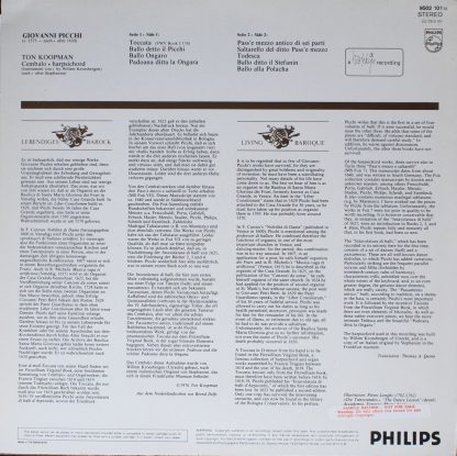 Philips 9502 101 - Danze E Toccata - 9 Stücke Für Cembalo, 9 Pie - Image 2