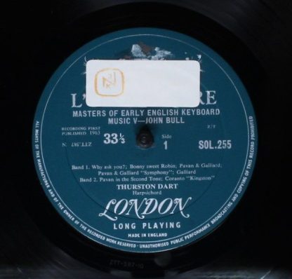 L'Oiseau-Lyre SOL 255 - Masters Of Early English Keyboard Music - Image 3