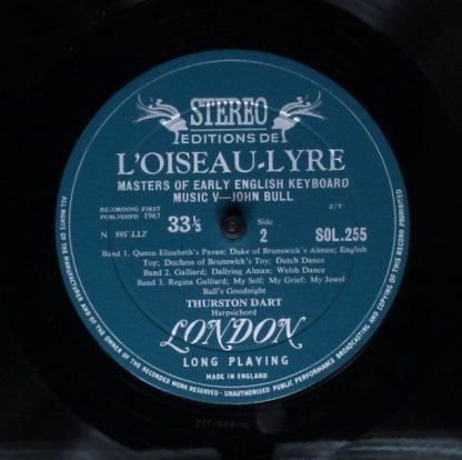 L'Oiseau-Lyre SOL 255 - Masters Of Early English Keyboard Music - Image 4