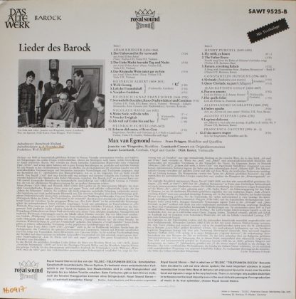 Telefunken SAWT 9525-B - Lieder des Barock - Image 2