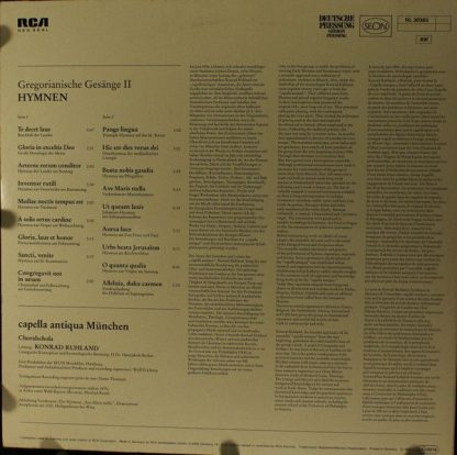 RCA Red Seal RL 30383 - Gregorianische Gesange II - HYMNEN - Image 2