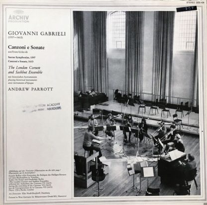 Archiv Produktion 2533 406 - Canzoni E Sonate 1597 ▪ 1615 - Image 2