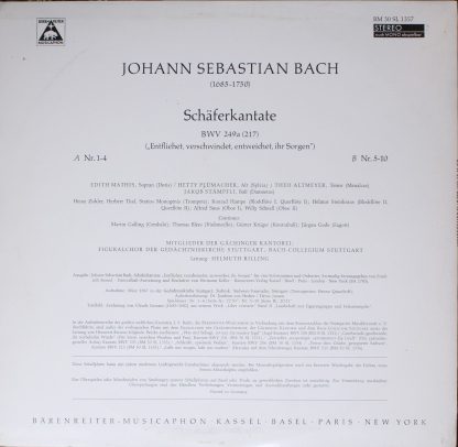 Bärenreiter-Musicaphon BM 30 SL 1357 - Schäferkantate - Image 2