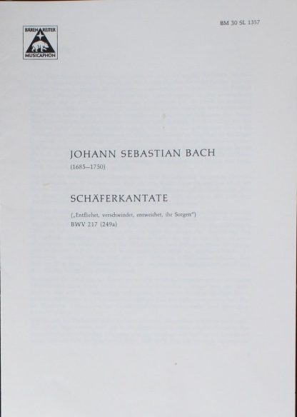 Bärenreiter-Musicaphon BM 30 SL 1357 - Schäferkantate - Image 3