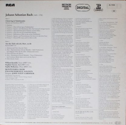 Erato ZL 11934 - Kantate BWV 4 - Christ lag in Todesbanden - Kan - Image 2