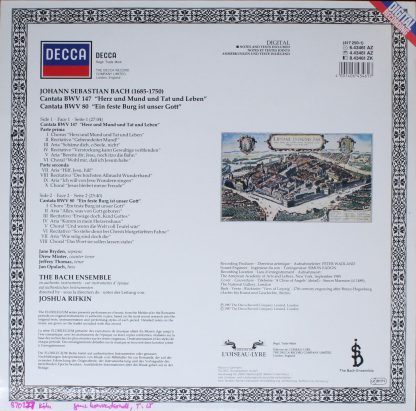 DECCA 6.43461 - Cantata BWV 147 "Herz Und Mund Und Tat Und Leben - Image 2