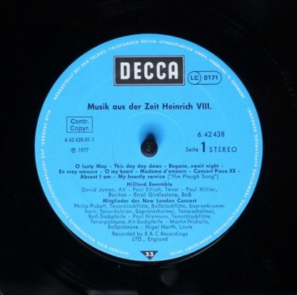 DECCA 6.42438 - Musik Aus Der Zeit Heinrich VIII. - Image 4