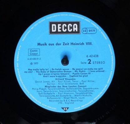 DECCA 6.42438 - Musik Aus Der Zeit Heinrich VIII. - Image 5