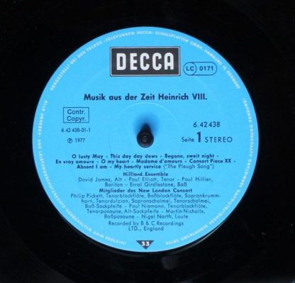DECCA 6.42438 - Musik Aus Der Zeit Heinrich VIII. - Image 3