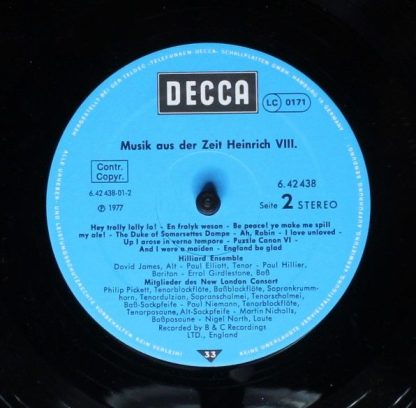DECCA 6.42438 - Musik Aus Der Zeit Heinrich VIII. - Image 4