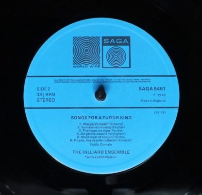 Saga SAGA 5461 - Songs For A Tudor King - Image 4