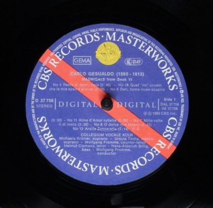 CBS Masterworks Digital D 37758 - Madrigals From Book VI - Image 5