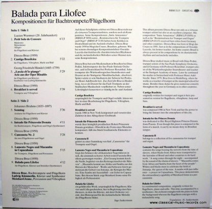 RBM Records RBM 3115 - Balada Para Lilofee - Image 2
