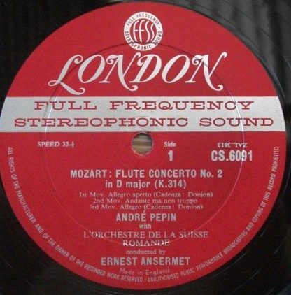 London Records CS 6091 - Haydn/Mozart/Schumann - Image 3