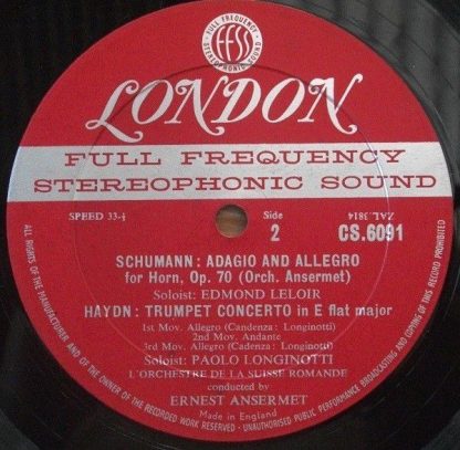 London Records CS 6091 - Haydn/Mozart/Schumann - Image 4