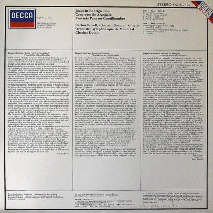 DECCA SXDL 7525 - Concierto De Aranjuez / Fantasía Para Un Genti - Image 2