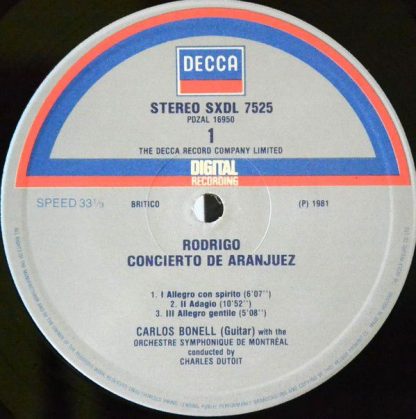 DECCA SXDL 7525 - Concierto De Aranjuez / Fantasía Para Un Genti - Image 3