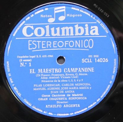 Columbia, S.A. SCLL 14026 - El Maestro Campanone - Image 3