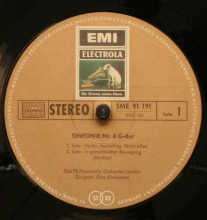 EMI Electrola SME 91 191 - Sinfonie Nr.4 G-Dur - Image 3