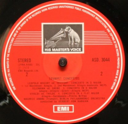 His Master's Voice ASD 3044 - Trumpet Concertos - Image 4