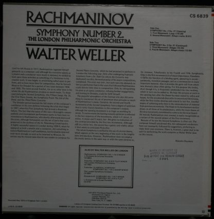 London Records CS 6839 - Symphony Number 2. - Image 2