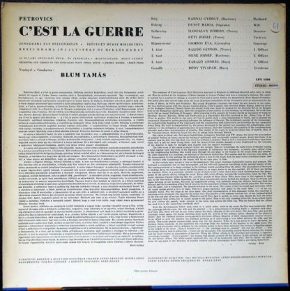 Qualiton LPX 1208 - C'est La Guerre - Opera In One Act - Image 2