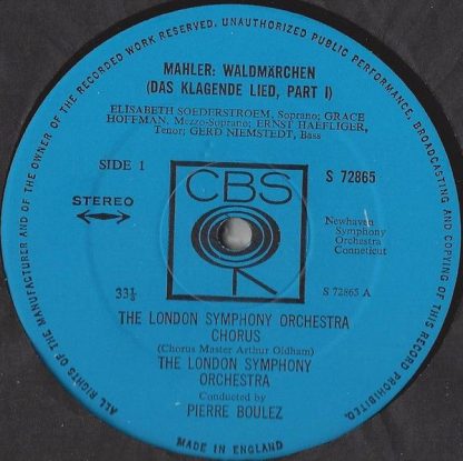 CBS S 72865 - Waldmärchen (Das Klagende Lied Part 1) / Adagio Fr - Image 3