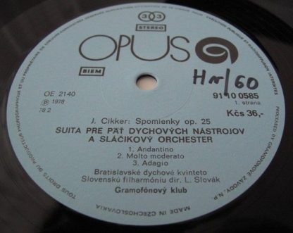 Opus 9110 0585 - Slovenská Suita / Spomienky - Image 3