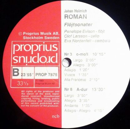 Proprius PROP 7875 - Flute Sonatas Nris 4, 11, 3, 8 - Image 4