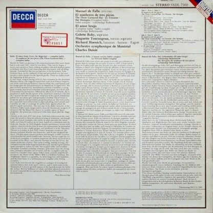 DECCA SXDL 7560 - The Three Cornered Hat - El Amor Brujo - Image 2
