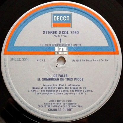 DECCA SXDL 7560 - The Three Cornered Hat - El Amor Brujo - Image 5