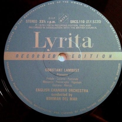 Lyrita Recorded Edition SRCS. 110 - Romeo & Juliet / Pomona - Image 4