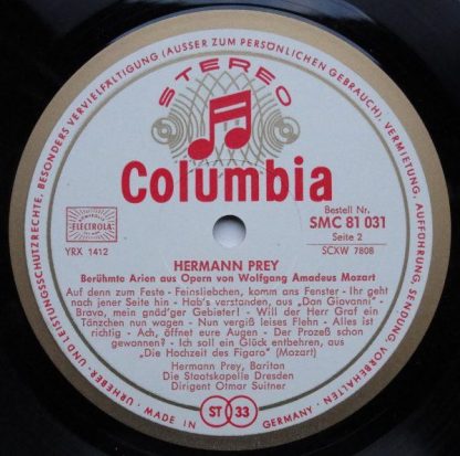 Columbia SMC 81 031 - Berühmte Arien Aus Opern Von Mozart - Image 3