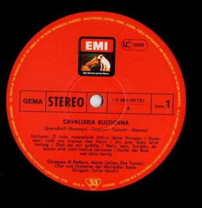 EMI 1C 061-00721 - Der Bajazzo / Cavalleria Rusticana - Image 3