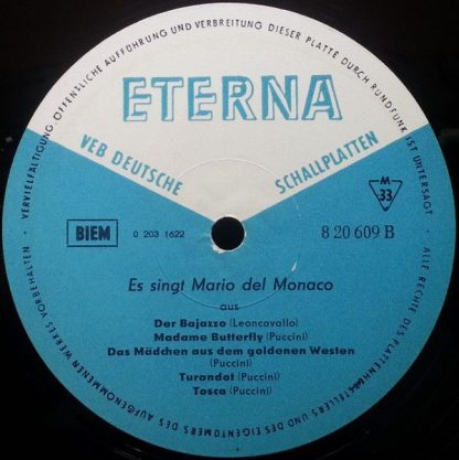 Eterna 8 20 609 - Es Singt Mario Del Monaco - Image 3