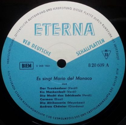Eterna 8 20 609 - Es Singt Mario Del Monaco - Image 4