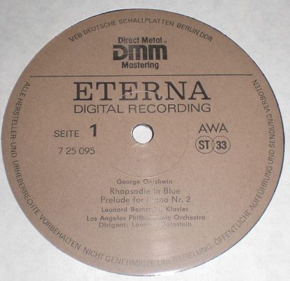 Eterna 7 25 095 - Rhapsody In Blue, West Side Story: Sinfonische - Image 3