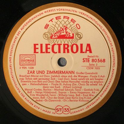 Electrola STE 80 568 - Zar Und Zimmermann -  Großer Querschnitt - Image 3