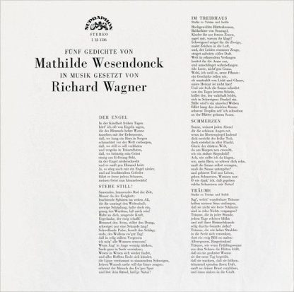 Supraphon 1 12 1136 - Siegfried - Idyll / Wesendonck - Lieder - Image 3