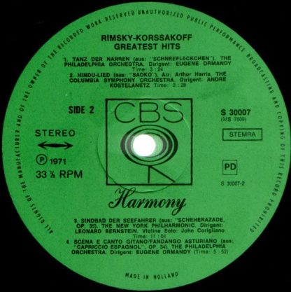 CBS Harmony S 30007 - Greatest Hits - Image 4