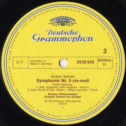 Deutsche Grammophon 2707 081 - 5. Symphonie - Kindertotenlieder - Image 6