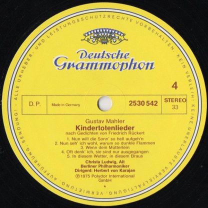 Deutsche Grammophon 2707 081 - 5. Symphonie - Kindertotenlieder - Image 7