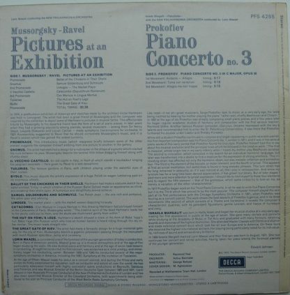 DECCA PFS 4255 - Pictures At An Exhibition / Piano Concerto No. - Image 2
