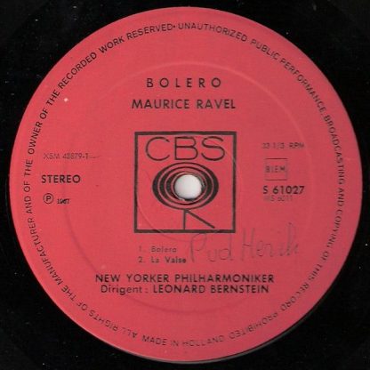 CBS S 61027 - Bolero / La Valse / Rhapsodie Espagnole - Image 3