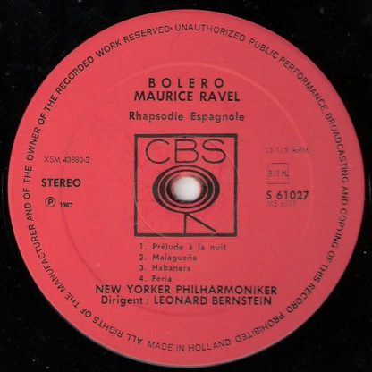 CBS S 61027 - Bolero / La Valse / Rhapsodie Espagnole - Image 4
