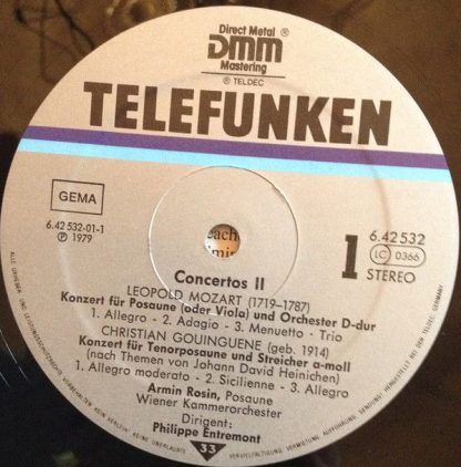 TELDEC »Telefunken-Decca« Schallplatten GmbH 6.42532 - Concertos - Image 3