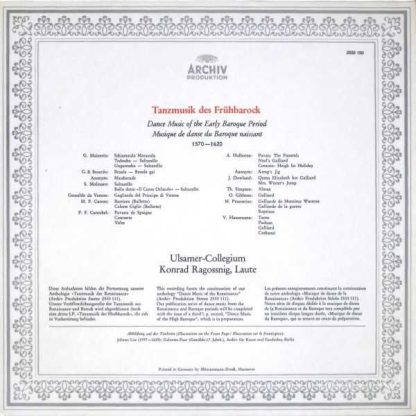 Archiv Produktion 2533150 - Tanzmusik Des Frühbarock - Image 2