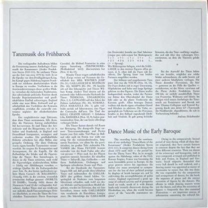 Archiv Produktion 2533150 - Tanzmusik Des Frühbarock - Image 4