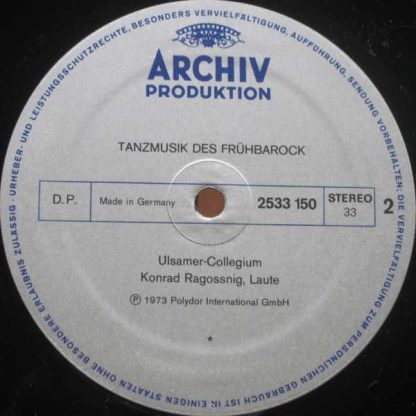 Archiv Produktion 2533150 - Tanzmusik Des Frühbarock - Image 10
